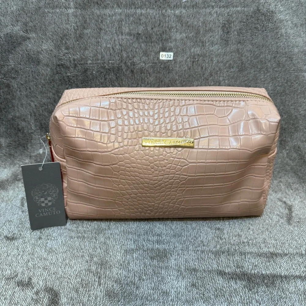 Vince Camuto Blush Animal Scale XL Cosmetic Bag